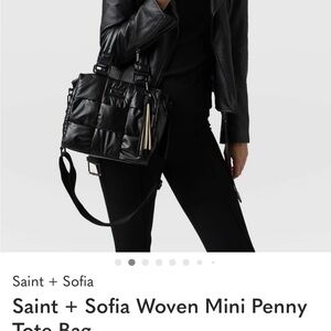 Black Quilted Tote Bag